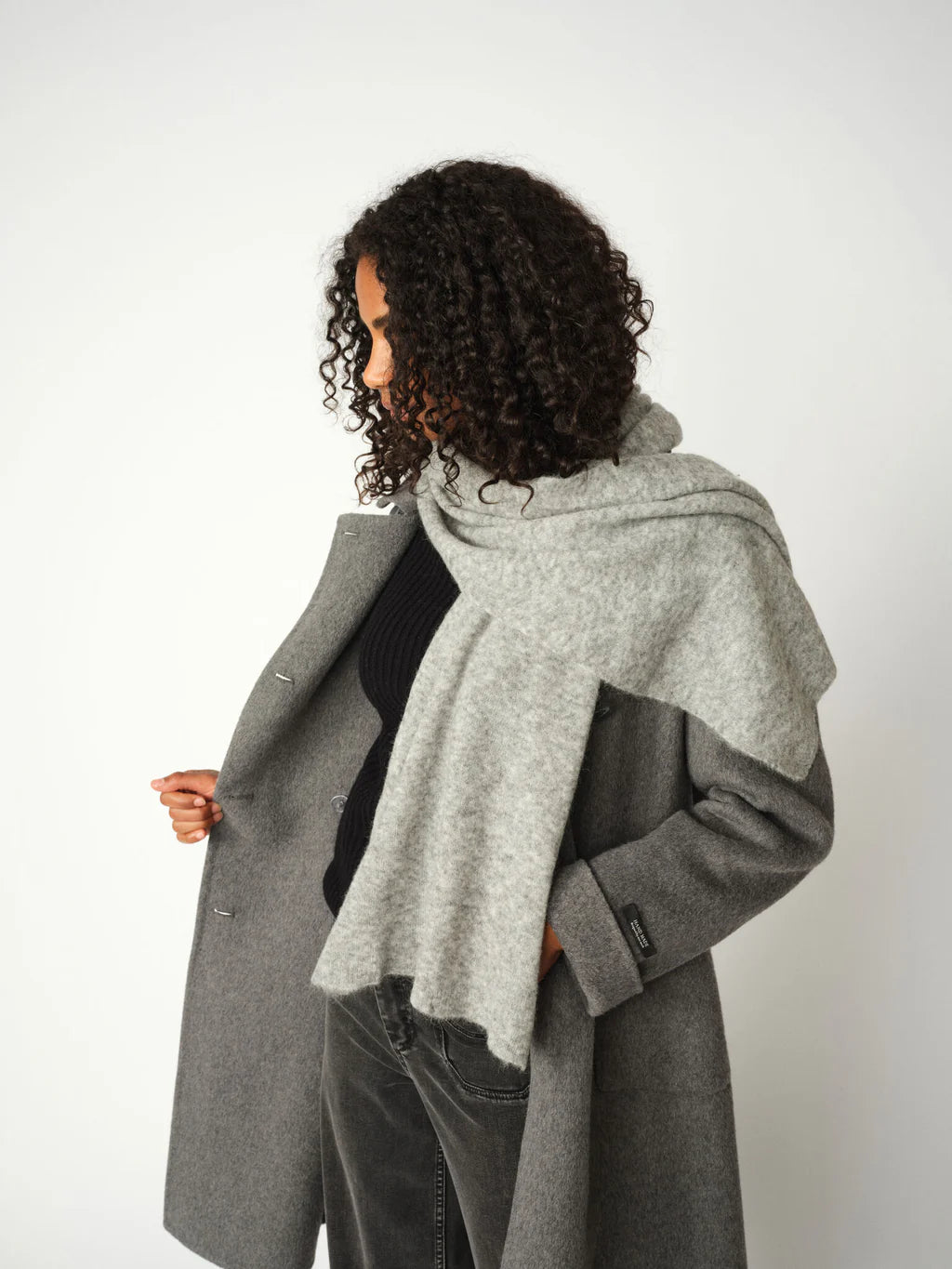 Mos Mosh Mape Knitted Grey Scarf