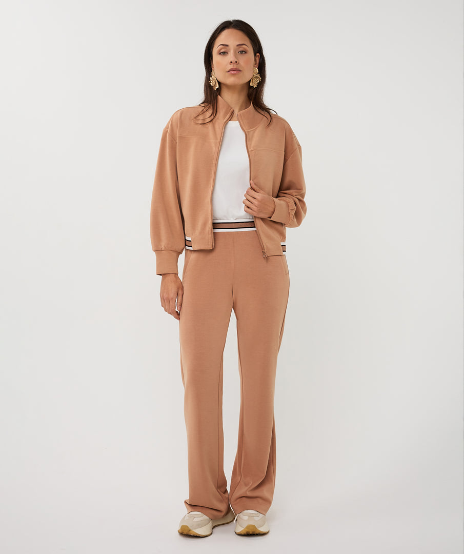 Esqualo Cappucino Cardigan Bomber Jacket