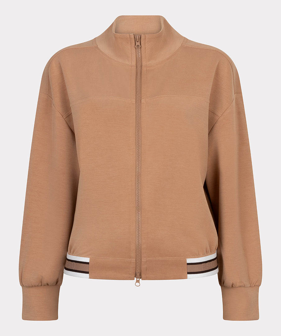 Esqualo Cappucino Cardigan Bomber Jacket