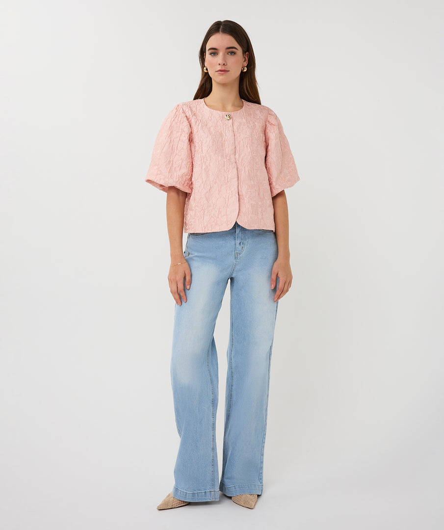 Esqualo Rose Baloon Sleeve Bolero Style Jacket