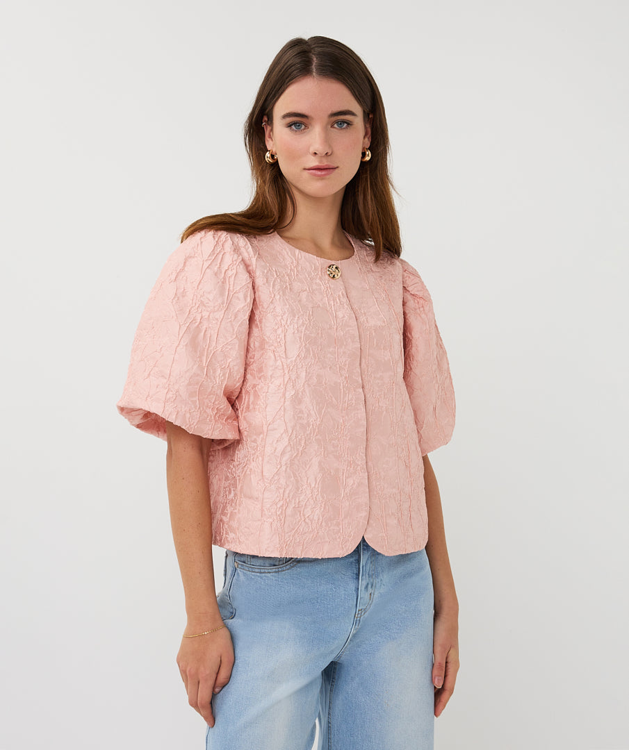 Esqualo Rose Baloon Sleeve Bolero Style Jacket