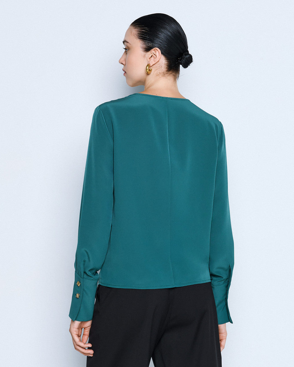 Access Fashion Blue Wrap Blouse