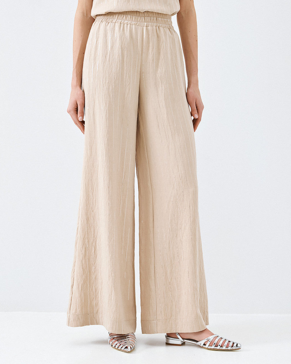 Access Fashion Beige Wide Leg Pant