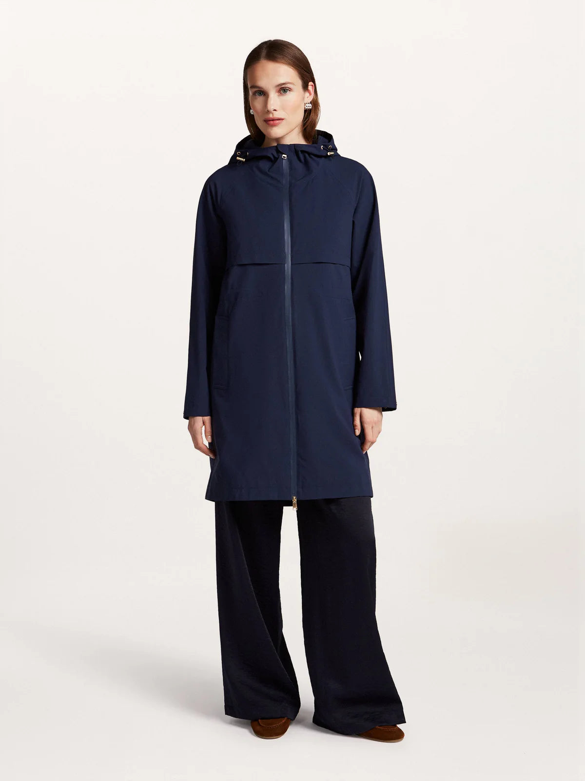Beaumont Night Blue Ferny Raincoat