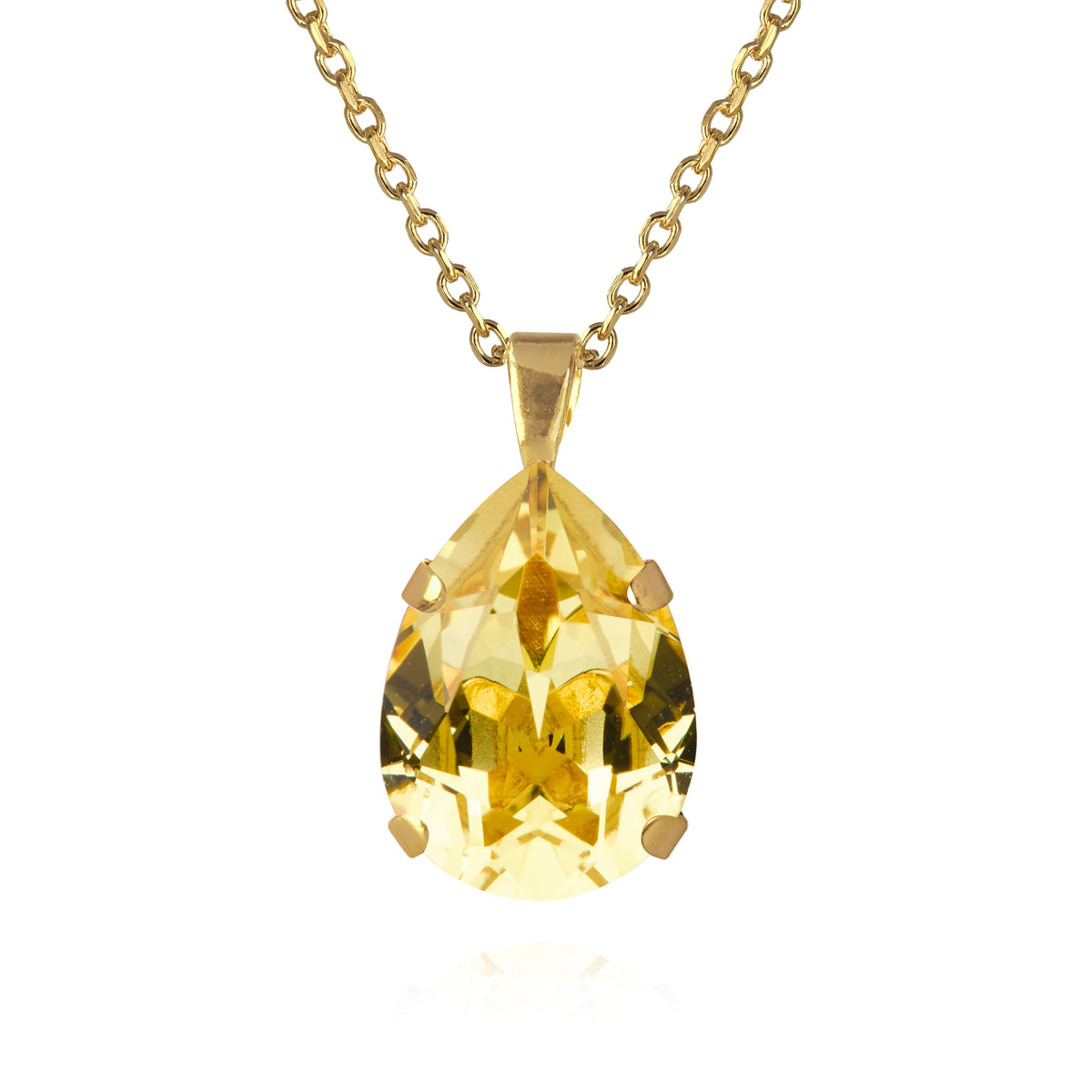 Caroline Svedbom Mini Drop Necklace Gold Dark Jonquil