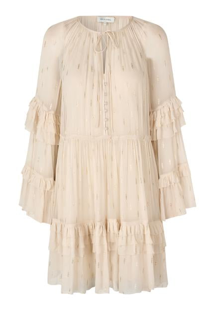 Dea Kudibal Juliet Champagne Dress With Ruffles