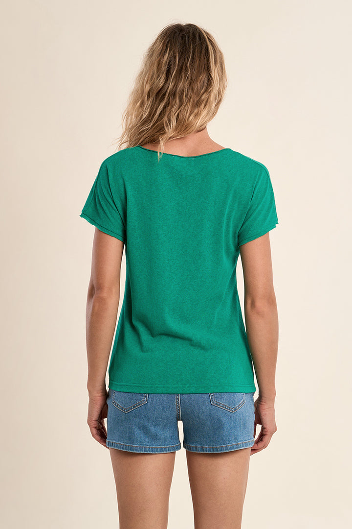 Molly Bracken Green V Neck T-Shirt