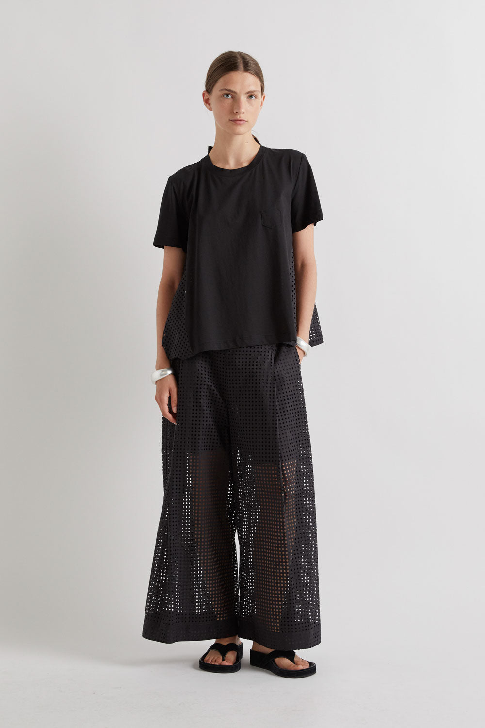 MeiMeiJ Black Perforated Top