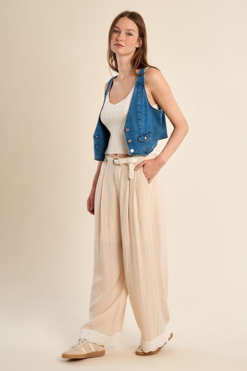 Molly Bracken High Waisted Straight Pant