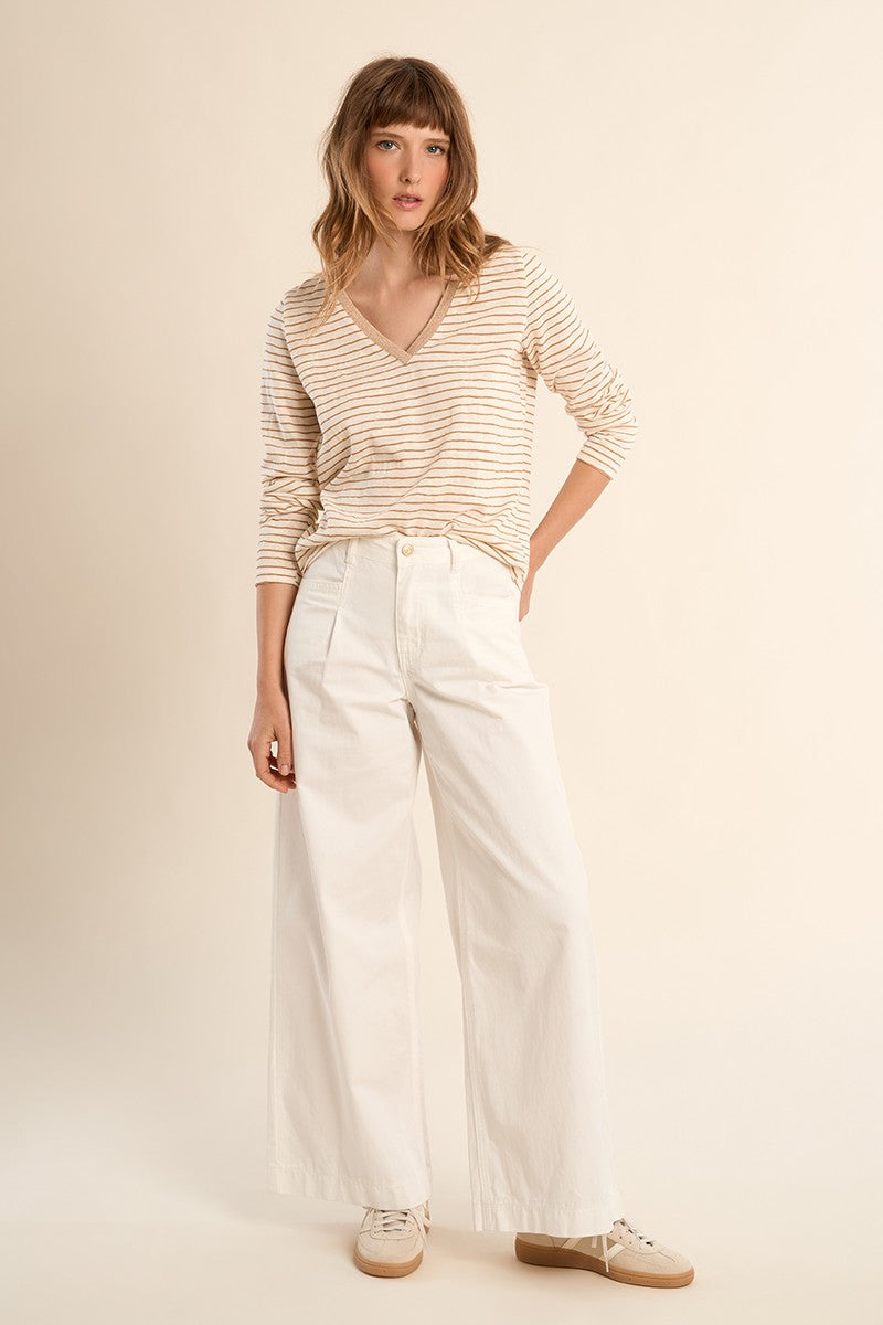 Molly Bracken Sailor T-Shirt- Ecru/Beige