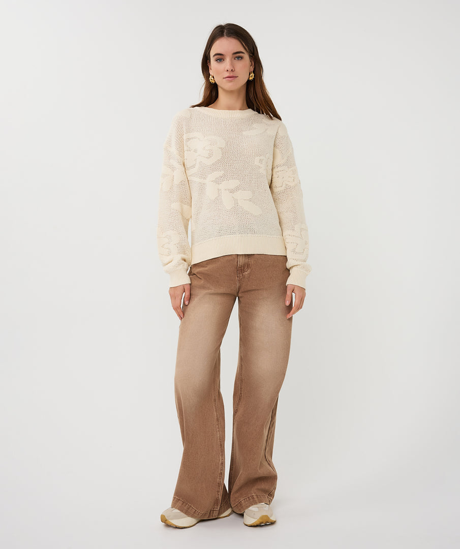 Esqualo Sweater Daisy Knitted Sweaster - Cream
