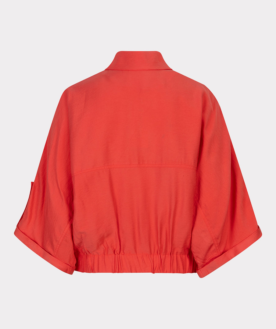 Esqualo S/Slve Slub Chili Red Jacket