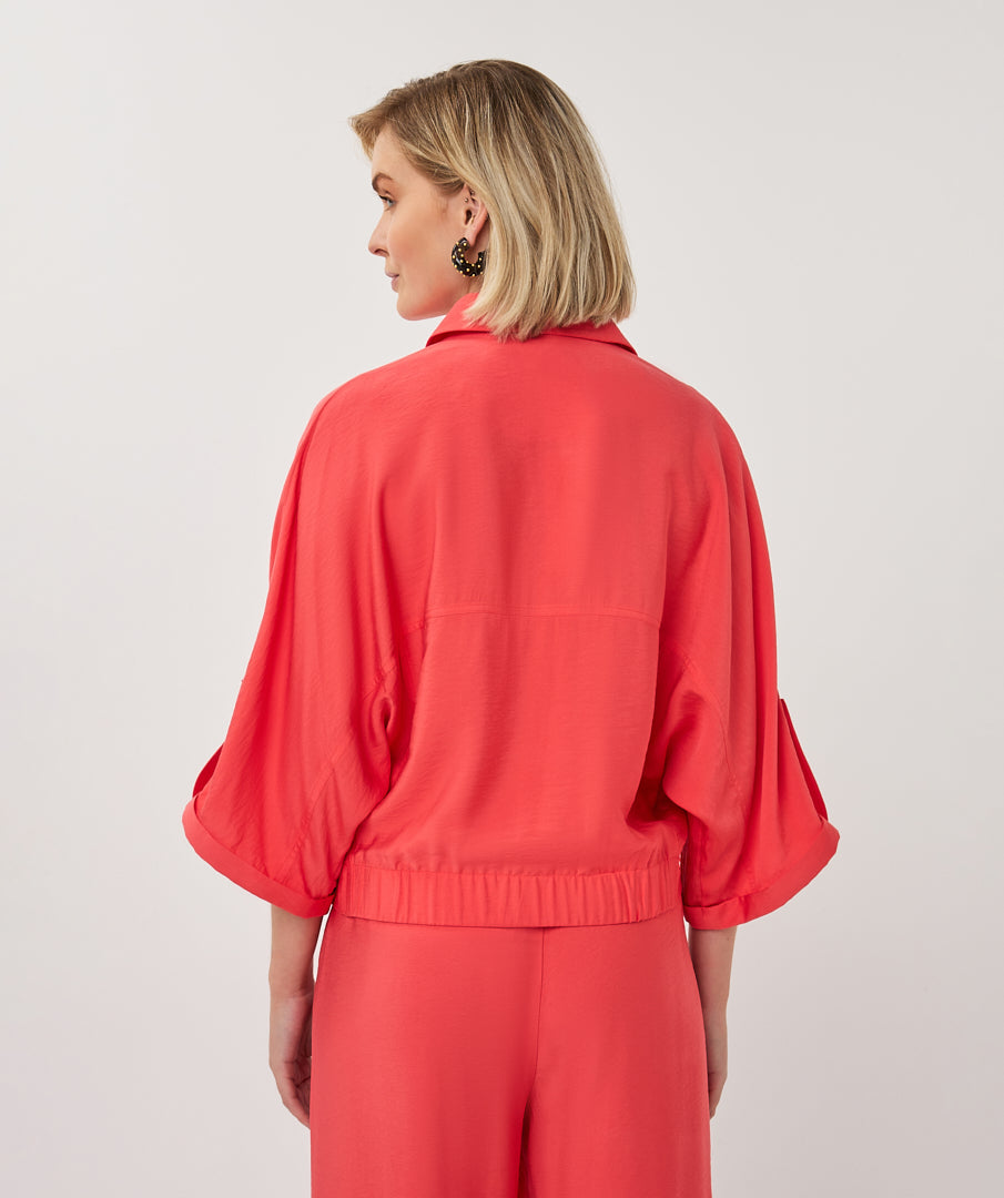 Esqualo S/Slve Slub Chili Red Jacket