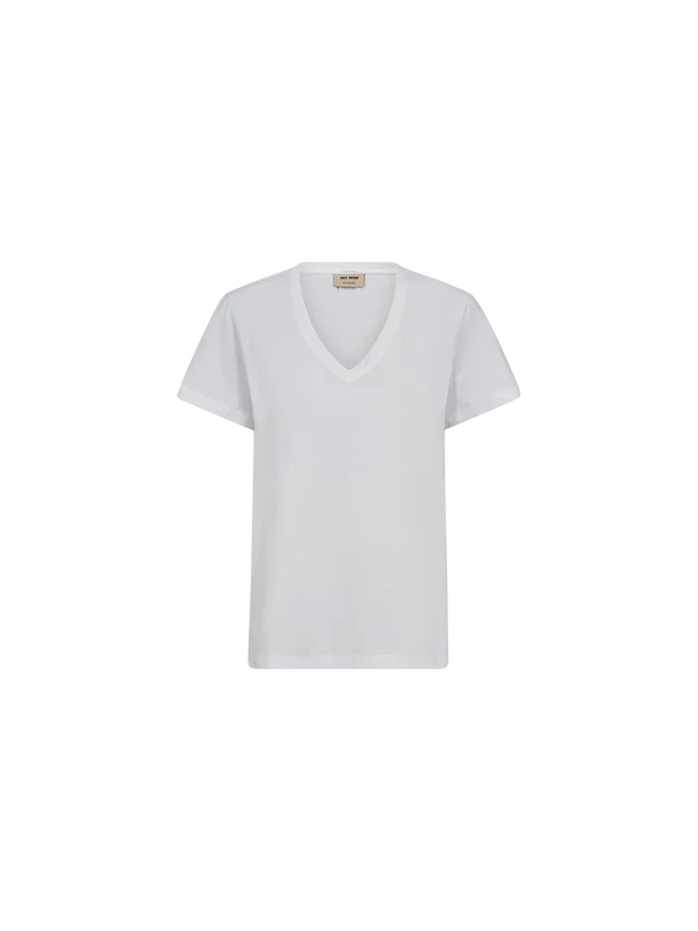 Mos Mosh White Dala V-SS Basic Tee