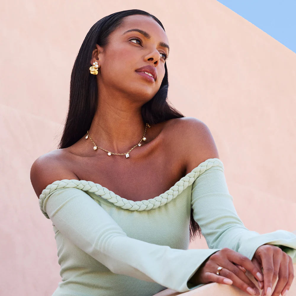 Caroline Svedbom Lumi Pearl Earrings Gold