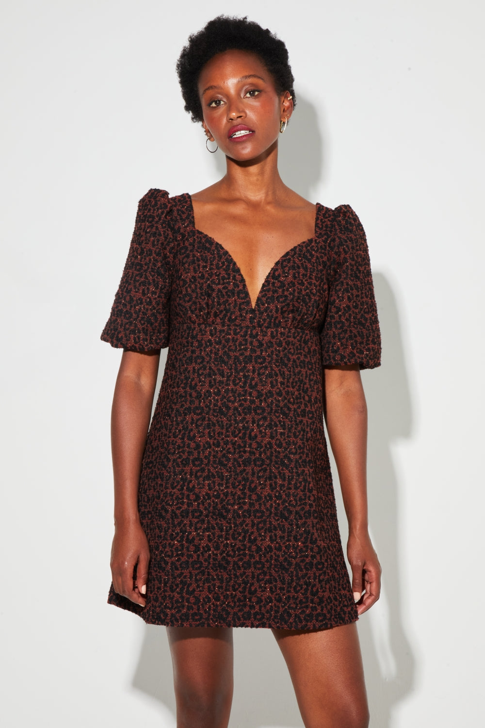 IMPREVU Nara Mini Leo Jacquard Dress