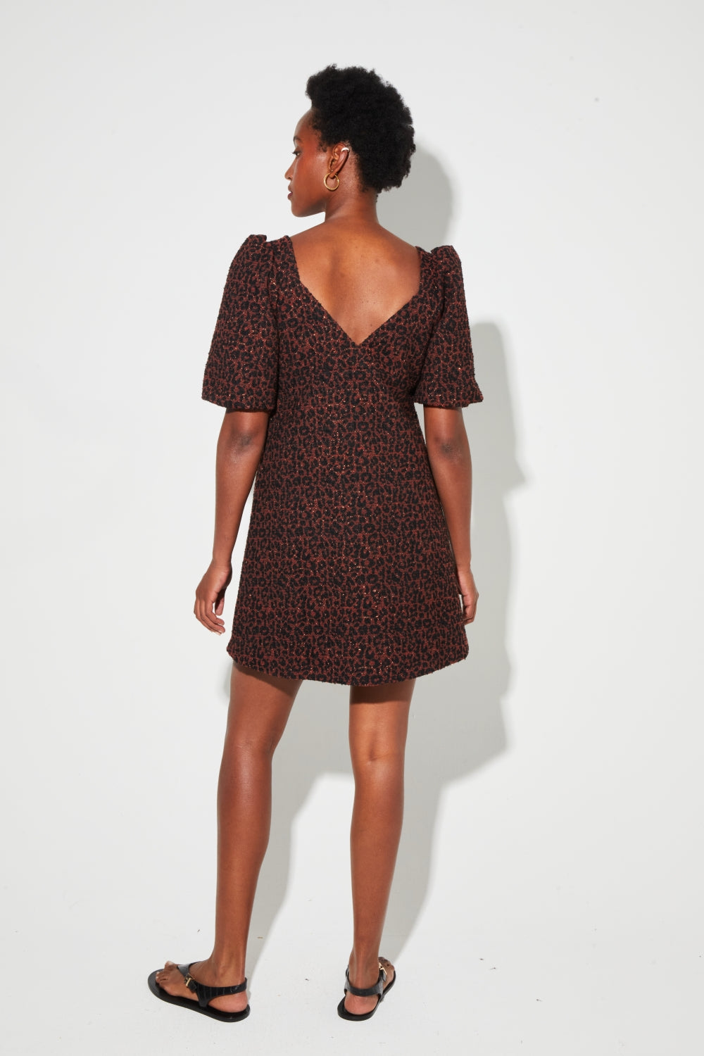 IMPREVU Nara Mini Leo Jacquard Dress