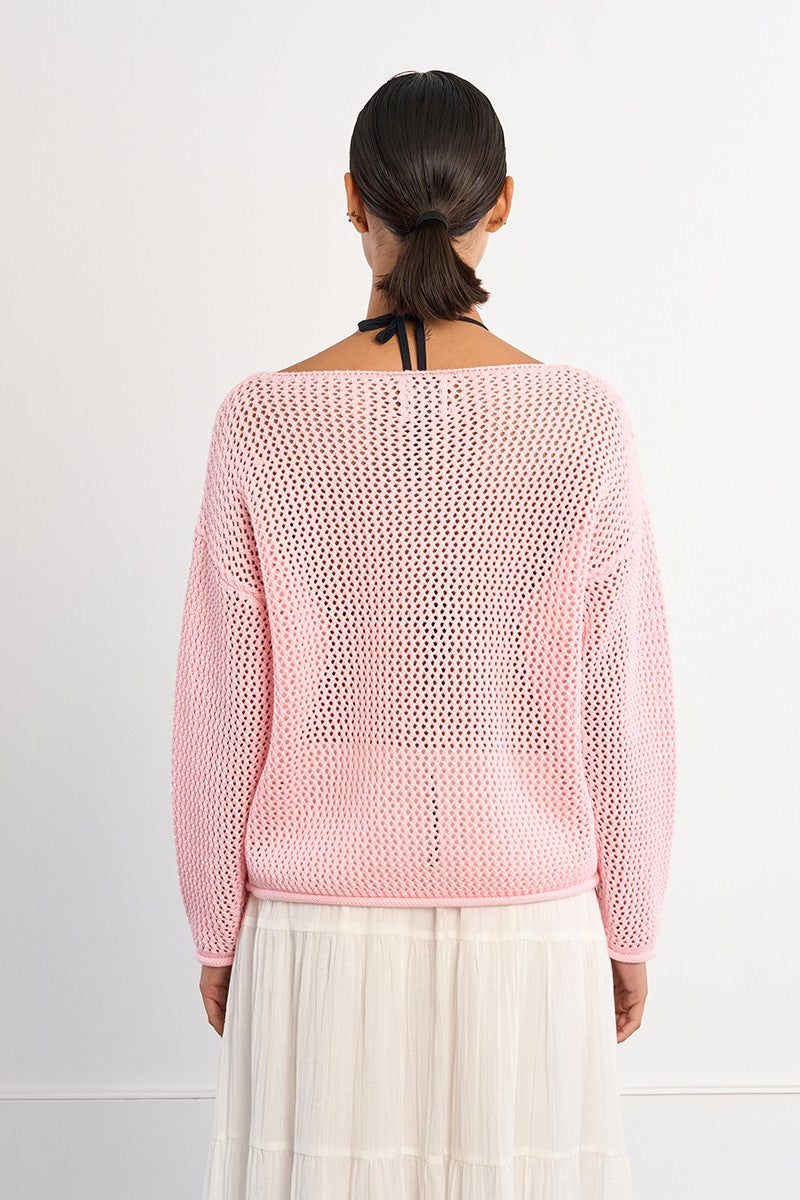 Lili Sidonio Openwork Knitted Sweater