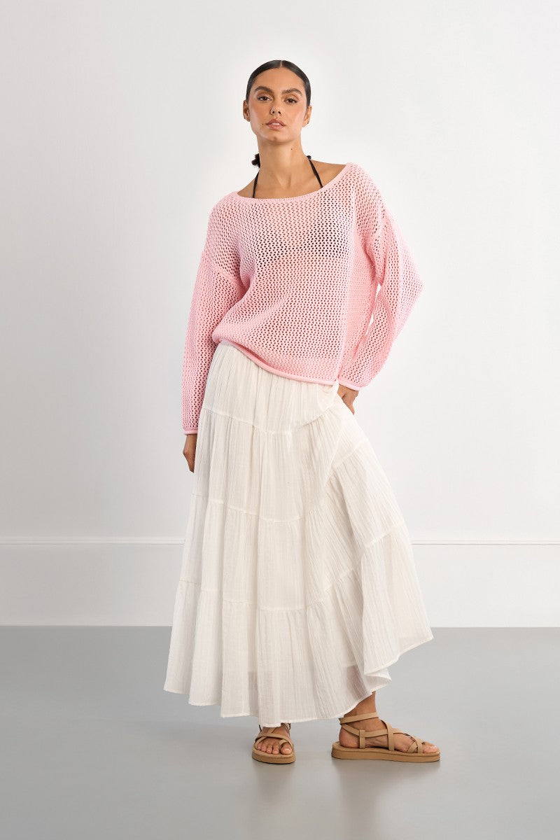 Lili Sidonio Openwork Knitted Sweater