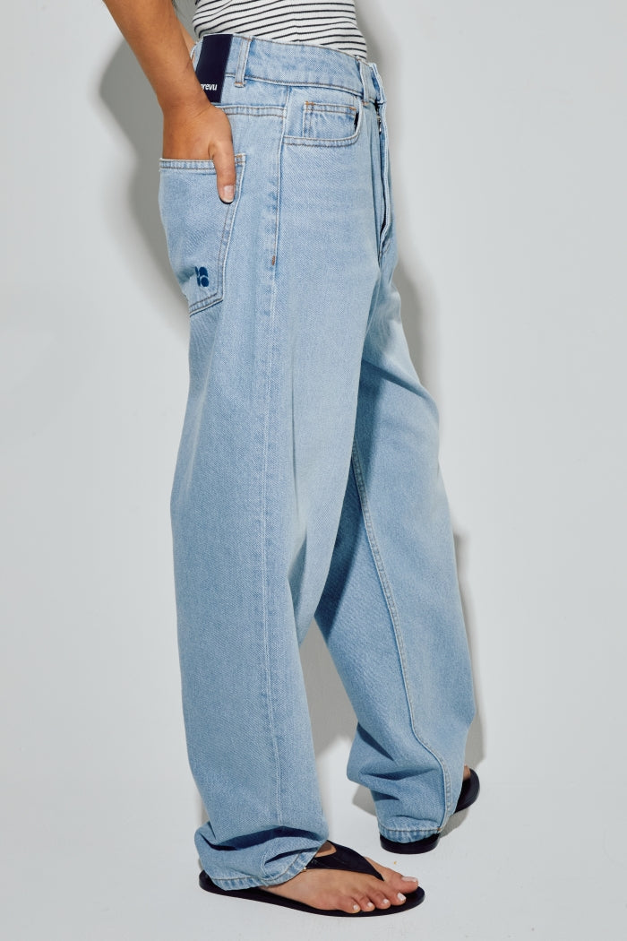 Imprevu Light Blue Roxy Baloon Fit Trousers