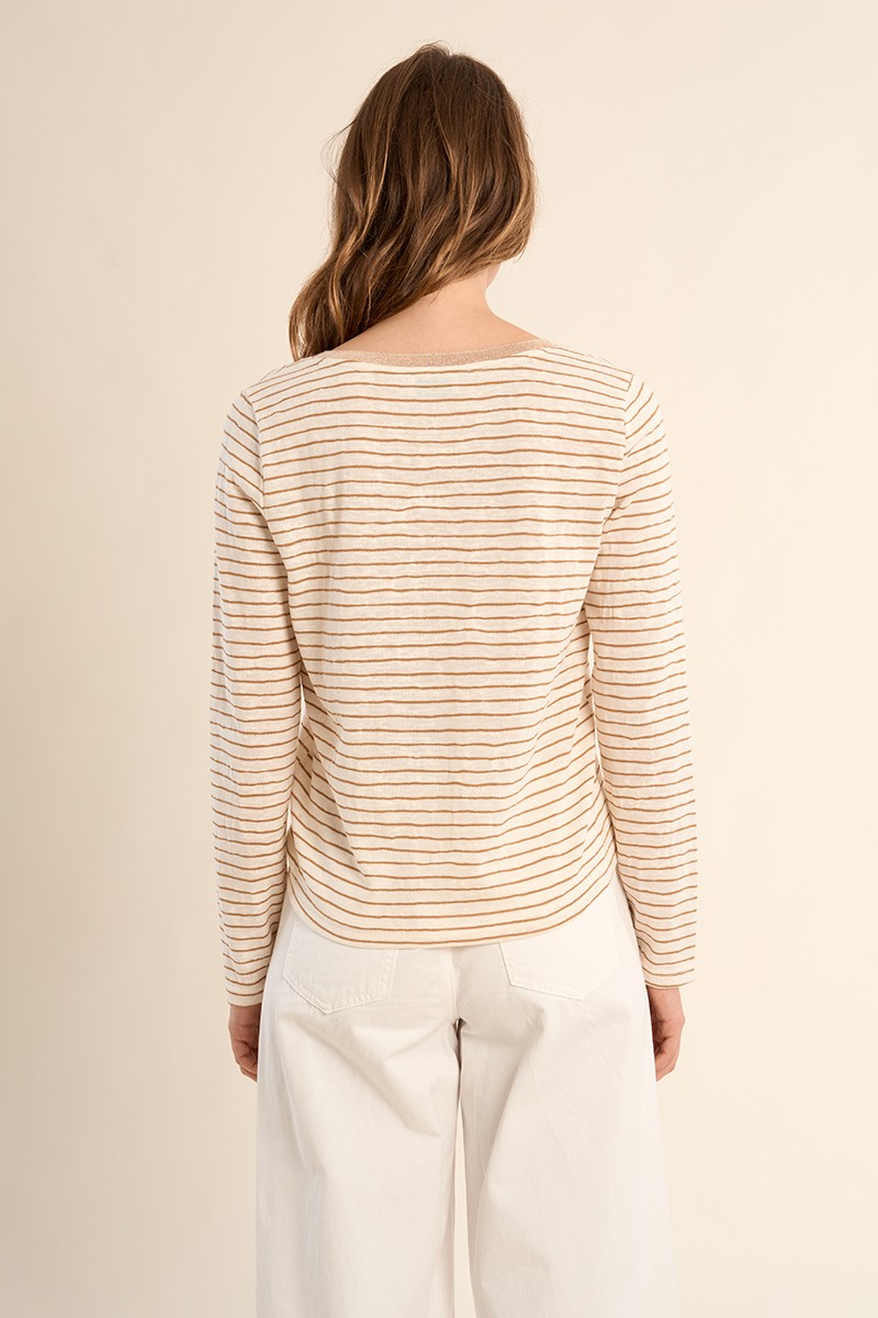 Molly Bracken Sailor T-Shirt- Ecru/Beige