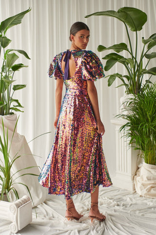 Celia B Prism Sequin Searph Dress