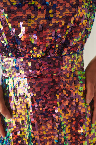 Celia B Prism Sequin Searph Dress