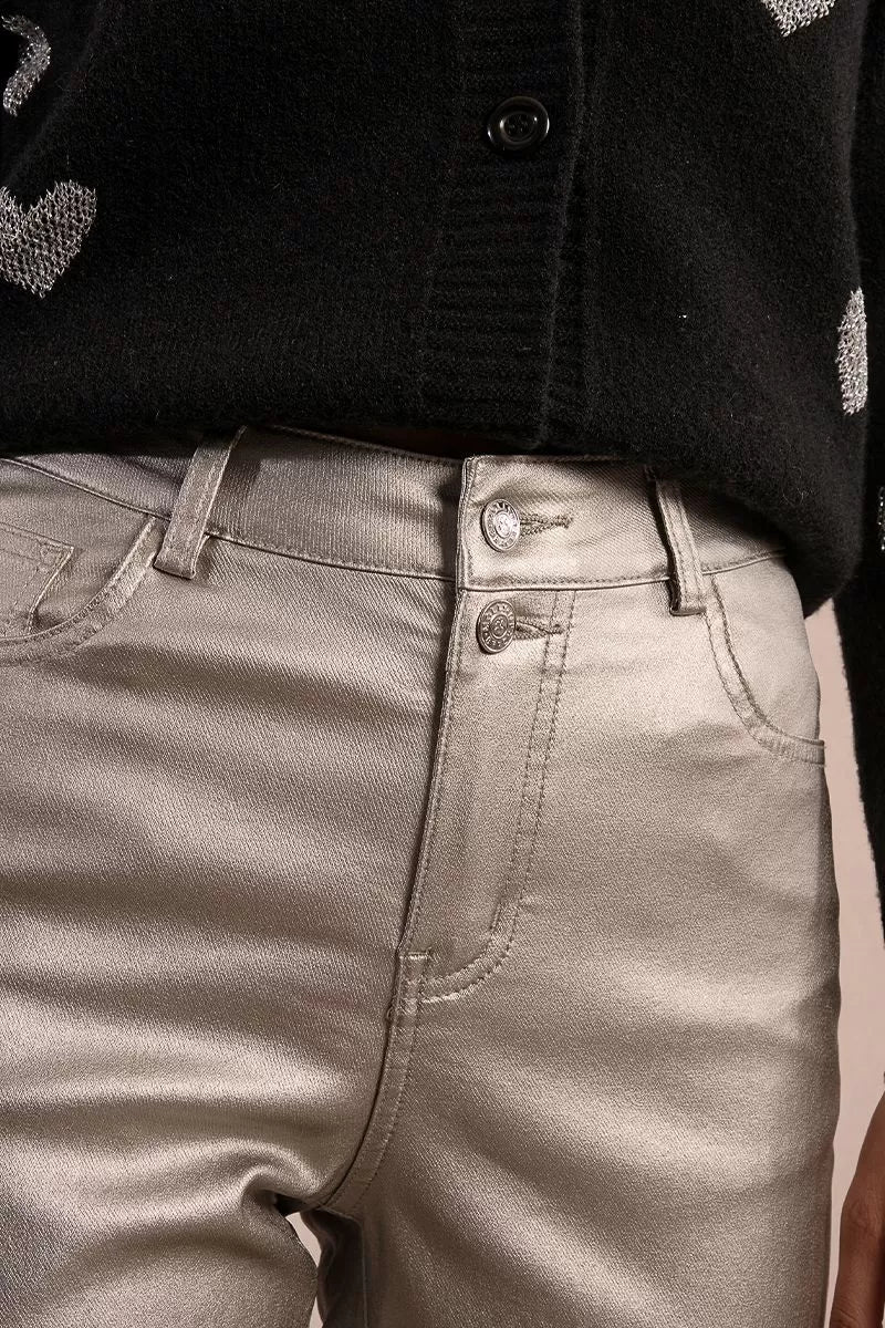 Molly Bracken Wide Leg Silver Pants