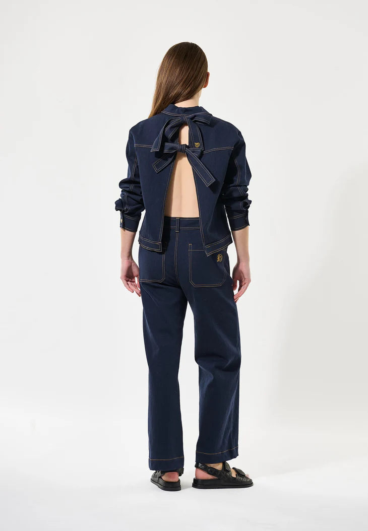 Dea Kudibal Muriel Denim Jacket With Bows
