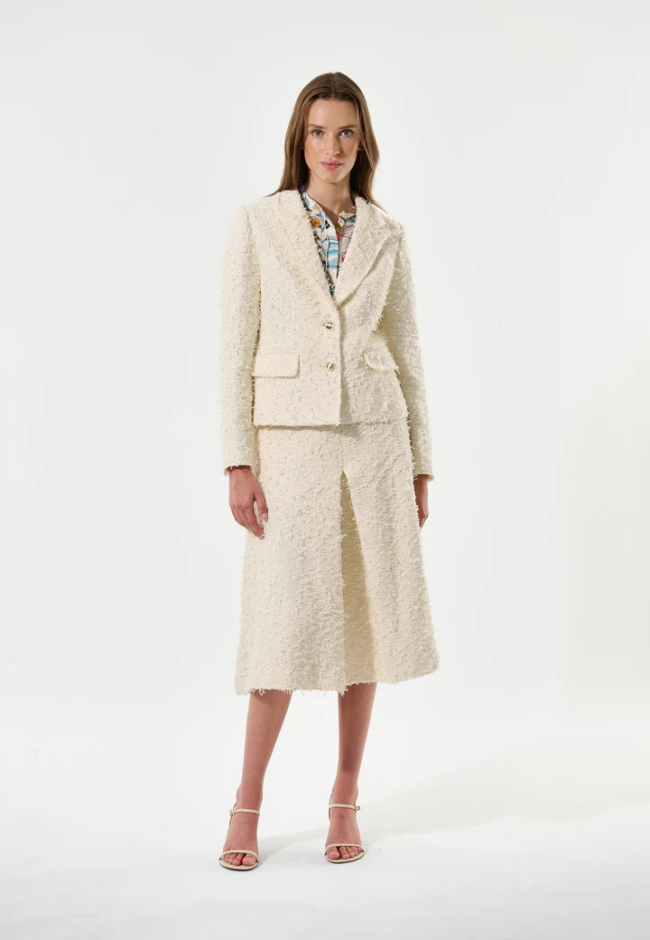 Dea Kudibal Martine Cream Boucle Blazer With Pockets