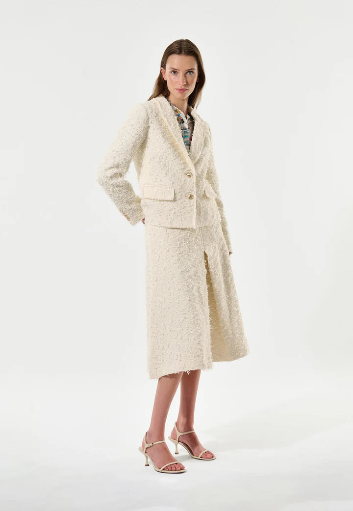 Dea Kudibal Martine Cream Boucle Blazer With Pockets