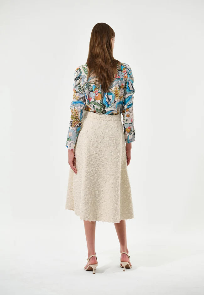 Dea Kudibal Cream Boucle Alma Skirt With Pockets