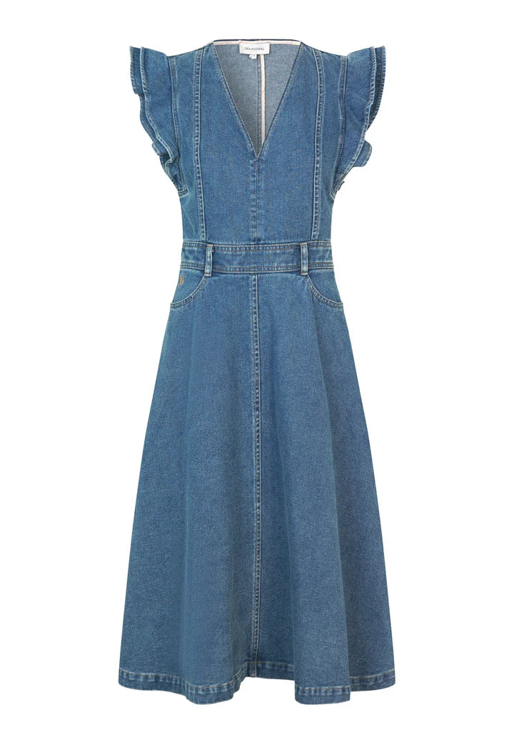 Dea Kudibal Edissa Light Blue Denim Dress With Denim Detailing