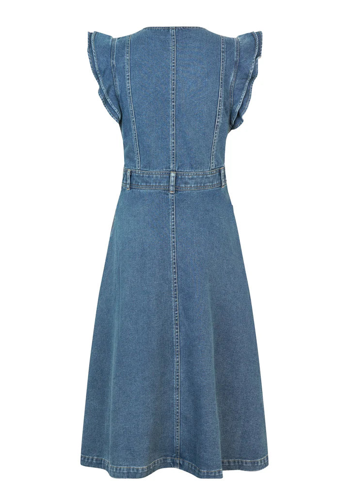 Dea Kudibal Edissa Light Blue Denim Dress With Denim Detailing