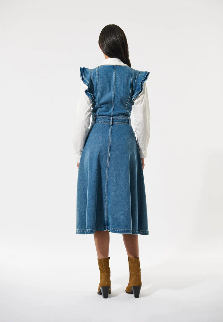 Dea Kudibal Edissa Light Blue Denim Dress With Denim Detailing