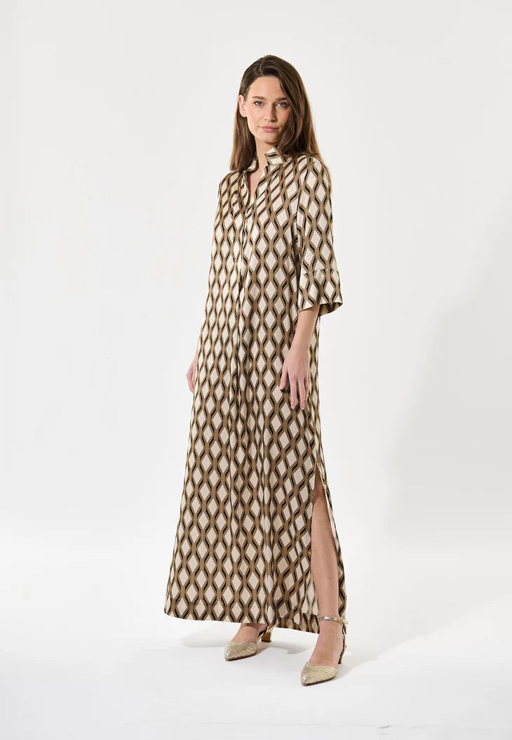 Dea Kudibal Helga Silk Kimono Dress - Brilliant