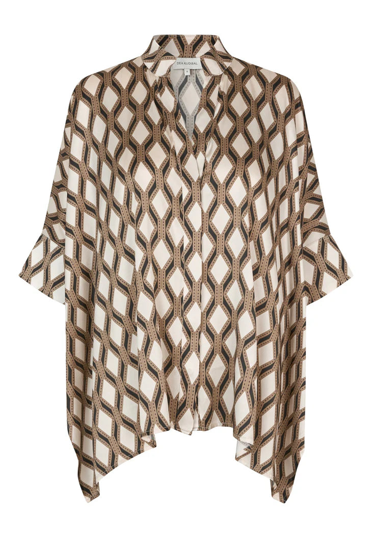 Dea Kudibal Mandy-Brilliant Stand Collar Silk Blouse