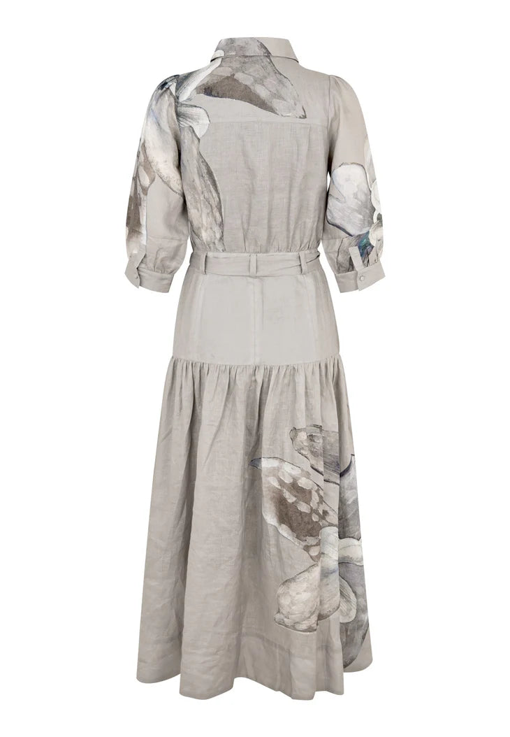 Dea Kudibal Palma Balladonna Latte Dress With Stand Collar