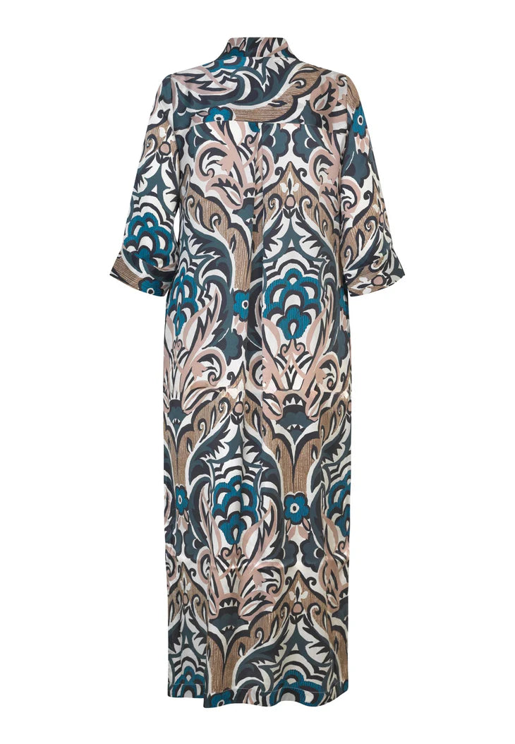 Dea Kudibal Stretch Silk Hermine Shirt Dress - Artistic Blush