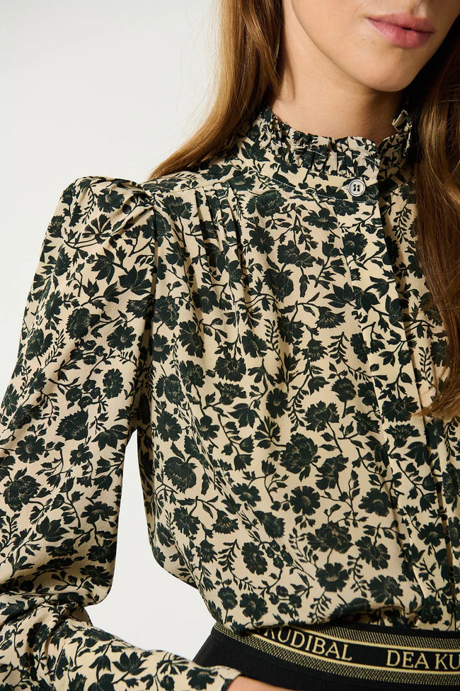 Dea Kudibal Roberta Crocus Crème Shirt Blouse With Ruffle Details