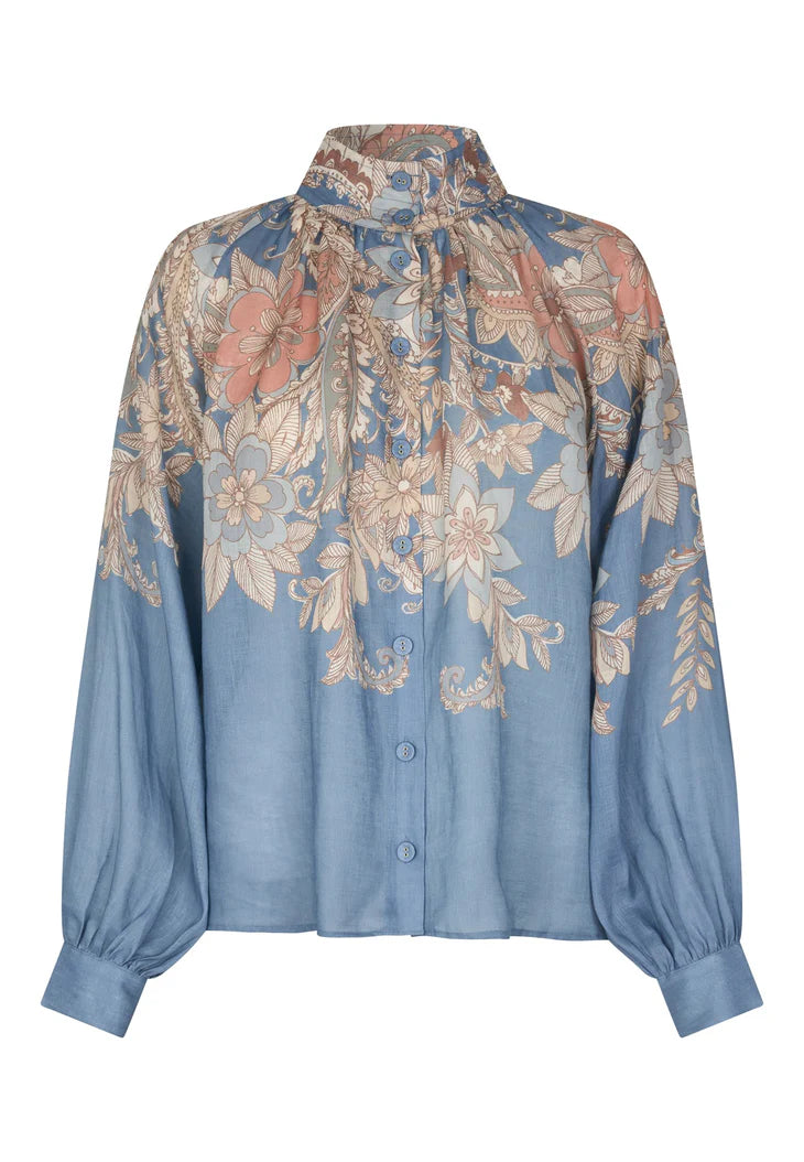 Dea Kudibal Nita Linen Elko Blue Blouse