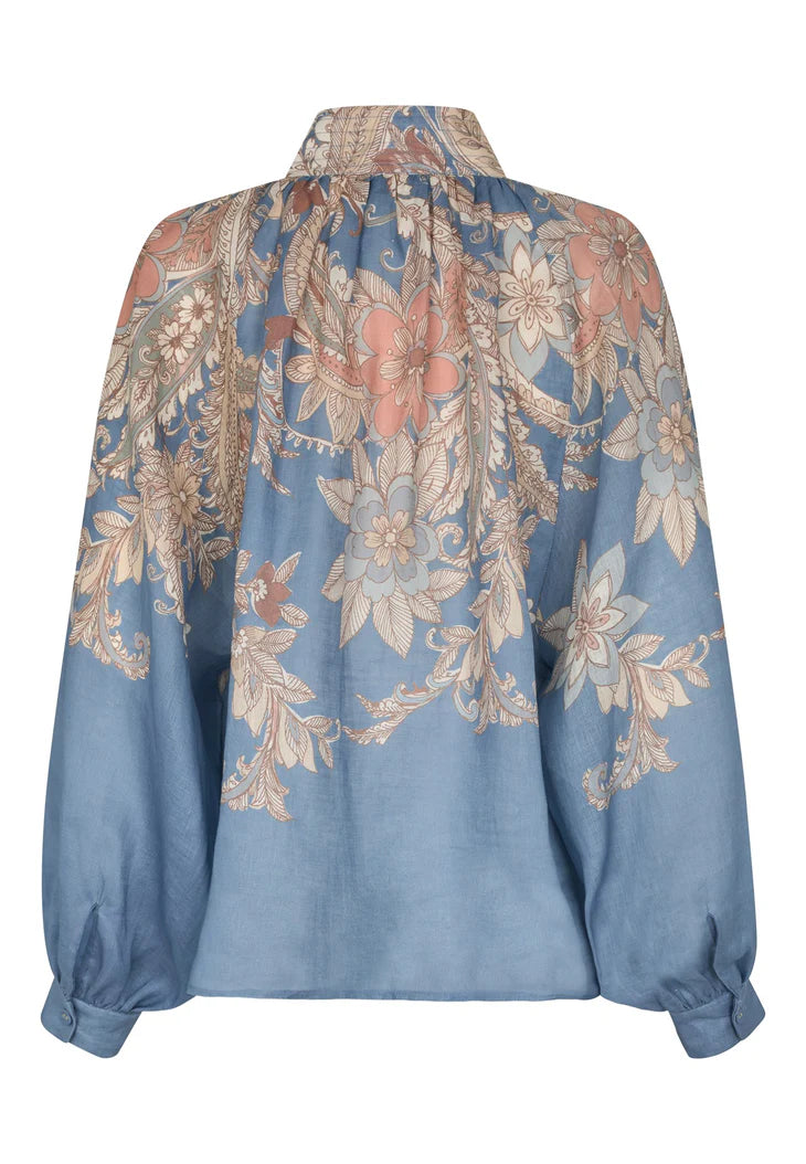 Dea Kudibal Nita Linen Elko Blue Blouse