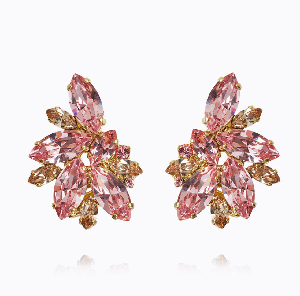 Caroline Svedbom Iris Ear Cuffs Gold/Light Rose/Silk