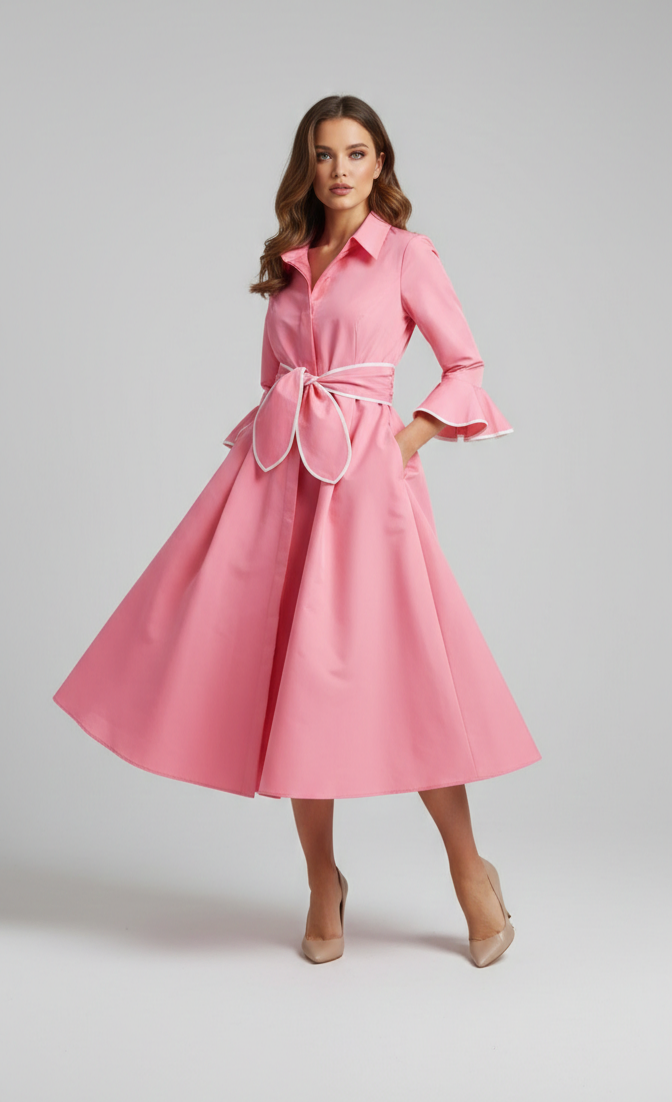 Moskada Pink Vestido Luarco Dress