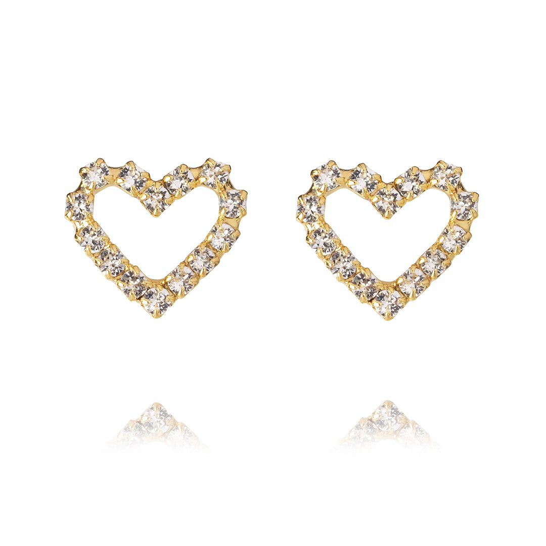Caroline Svedbom Valentines Sweetheart Earring Gold Crystal