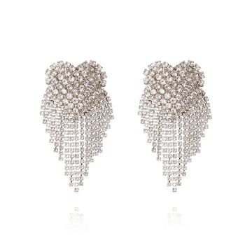 Caroline Svedbom Cordelia Earrings Rhodium Crystal