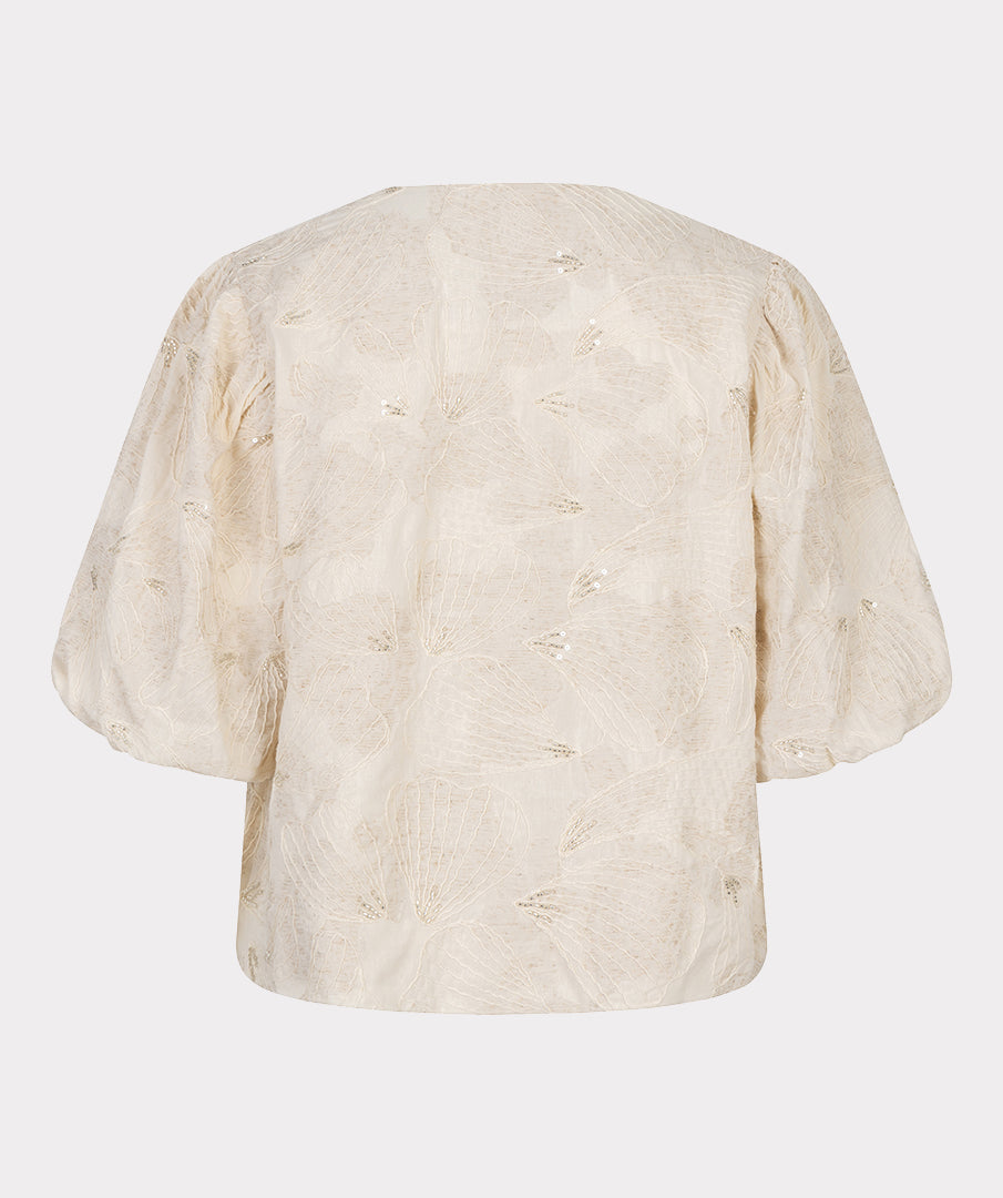 Esqualo 3D Shell Printed Ecru Top