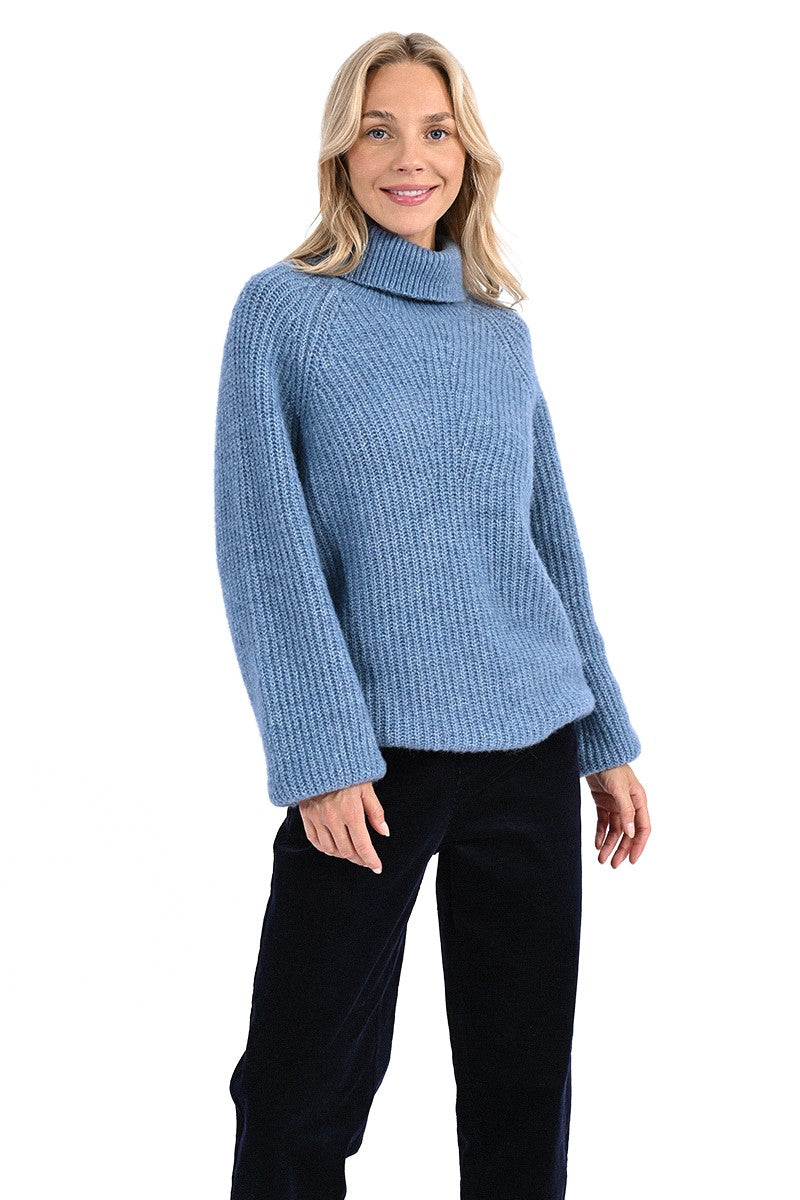 Molly Bracken Chunky Blue Knitted Sweater