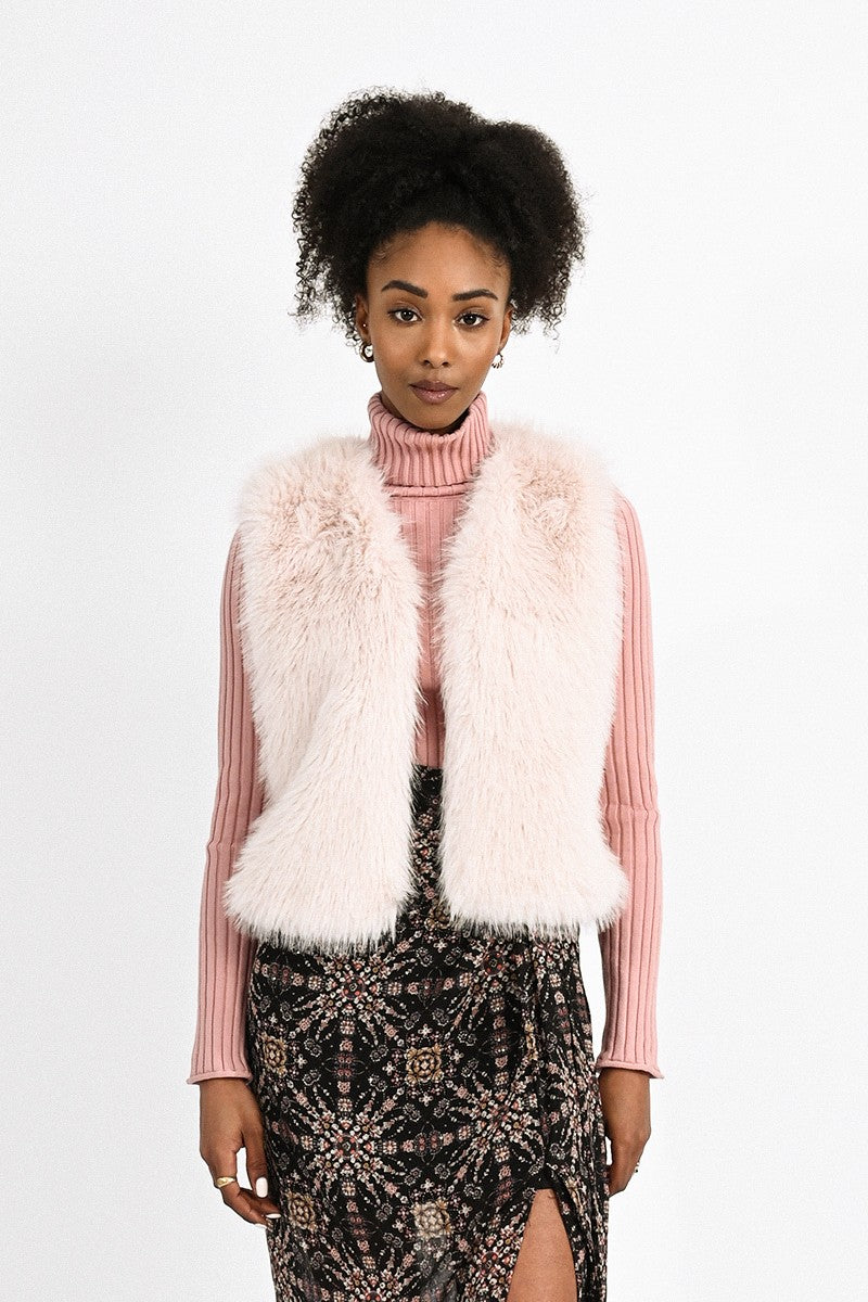 Pink hotsell fluffy vest