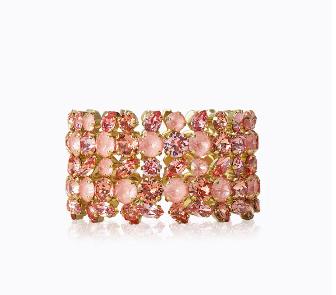 Caroline Svedbom Multi Cuff Bracelet Gold Flamingo Combo